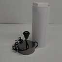 Touch Table Lamp, 3-Way Dimmable Modern Minimalist Accent Bedside Lamp with Cylinder Fabric Shade, Night Light Nightstand Desk Lamp for Bedroom Living Room Kitchen, 9W LED Bulb Included (White Shade with Black Nickel Base)