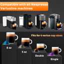 NESSUS Refill Kit for Reusable Nespresso Vertuo Pods, Lid Easy Remover for Original Seal, 100PCS Aluminum Foil Lids, Tamp & Press Refillable Vertuo Capsules Holder and Brush