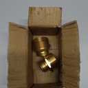 3/4 GHT Male x 1 NPT Male Connector, Brass Garden Hose Fitting, Adapter, Industrial Metal Brass Garden Hose to Pipe Fittings Connect (2 Pack)