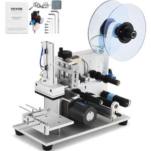 VEVOR Electric Flat Labeling Machine, 25-60pcs/min, Flat Surface Label Applicator for Cardboard Boxes/Square Bottles/Tin Cans, Labeler Suitable for Item Size Range of 4.72 x 5.9 x (0.98-3.54) inches