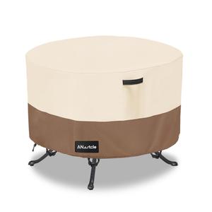 ANartcle Patio Coffee Table Cover, 600D Waterproof Heavy Duty Rectangular Outdoor Table Cover,Patio Furniture Covers,48 x 28 x 16 inch,Beige&Brown.