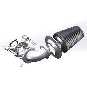 Big Sucker cone Air filter intake for harley air Cleaner Sportster Softail fatboy heritage dyna touring street road king Glide (Nake - Chromed, TypeB: Touring 01-07, Softail Dyna 99-15)