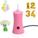Balloon Pump Electric Air Pump for Long Balloon Inflator Blower Machine for Birthday Party Celebration Balloons Decorations for Twisty Animal Balloons (Pink)