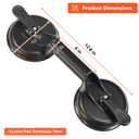 2 Pack Suction Cups Heavy Duty Aluminum Vacuum Plate Handle Glass Holder Hooks to Lift Large Glass/Tile Lifter/Moving Glass/Pad for Lifting/Dent Puller