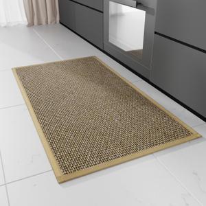 Kitchen Rug, Rubber Non Slip Kitchen Rugs Washable, Absorbent Runner Mat for Floor, Machine Washable Standing Mats for in Front of Sink, Door, Laundry, Entryway, Hallway (Brown, 36"  24")