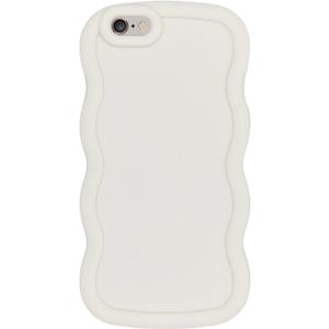 Slim Fit Case for iPhone 6 and iPhone 6S 4.7-Inch, Wave Frame, Cute Soft TPU Thin Protective Phone Cover for Women, Creamy White