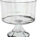 Essentials Clear Plastic Elegant Pedestal Trifle Bowl 120 Oz
