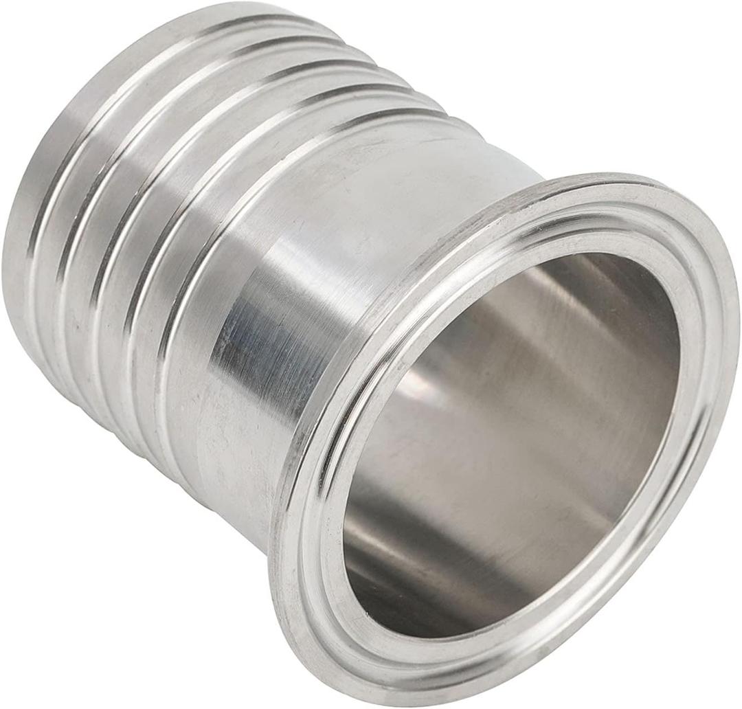 Metalwork 2" Tri Clamp to 2" Hose ID Barbed Adapter SUS304 Sanitary Hose Pipe Fitting, 1.97" Length