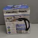 Hamilton Beach Glass Electric Tea Kettle, Water Boiler & Heater, 1 Liter, 1500 Watts for Fast Boiling, BPA Free, Cordless Serving, Auto-Shutoff & Boil-Dry Protection, Soft Blue LED (40930)