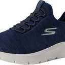 Skechers Men's Gowalk Flex-Athletic Slip-on Casual Walking Shoes with Air Cooled Foam Sneakers (10.5 X-Wide, Navy/Blue)