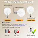 Scentsy Light Bulbs, 6 Pack E12 Candelabra Bulb 40 Watt Wax Warmer Bulbs