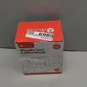 Induction Moka Pot, 4 Cups (7.1 oz) Crystal Glass-Top & Stainless Steel Moka Pot, Classic Stovetop Espresso Maker, Silver