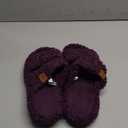 EverFoams Womens Fuzzy Open-toe Slippers Soft Comfy Memory Foam Indoor House Shoes, Size 9-10
