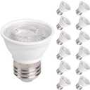 HMYYJT PAR16 LED Bulb Dimmable, 6W Short Neck Spotlight Bulb, 550Lumen, 38° Beam Angle, Daylight White 3000K, 50W Equivalent E26 LED for Recessed Light, Curio Cabinet Dimmable PAR16 11pack