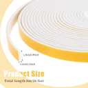 26Feet Strong Adhesive Weather Stripping Seal, Closed Cell Foam Insulation Strip, Foam Tape for Door Window, Soundproofing High Density Door Seal, Air Conditioning Seal Strip, White