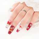 SILPECWEE 3 Boxes 36 Grids 3D Christmas Resin Nail Charms Nail Glitter Sequins Nail Pearls Studs Flat-back Nail Rhinestones Mermaid Beads Nail Jewelry for Acrylic Nails Nail Art Decoration