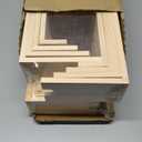 4 Set Large Wooden Tiered Riser Display Stands for Vendor Events,Stackable Perfume Organizer Cologne Stand for Men Women,Wooden Cupcake Dessert Stand,Wood Dessert Table Display Set,Food Display Risers for Party12-11.2-10.4-9.6IN