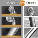 AmazerBath Grab Bar for Bathtubs and Showers - Anti Slip, 36" L x 1.25" D, Stainless Steel, Senior and Handicap Accessible, Holds 500LBS
