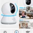 blurams 8MP Indoor Camera, 360 PTZ Baby Monitor, Pet Camera with Phone App, One-Touch Call, Free Human/Pet/Motion/Sound/Cry Detection, Dual-Band WiFi 6, Compatible with Alexa