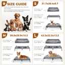 Lekereise Cooling Elevated Dog Bed for Large Dogs, Portable Indoor & Outdoor Raised Dog Bed with Breathable Mesh,Pet Hammock Cots with Removable Dog Beds
