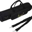 Trumpet Bag, Oxford Cloth Trumpet Gig Bag Thicken Waterproof Carrying Case with Shoulder Belt (Black) Bags, straps