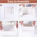 50 pcs 8x8x2.5 Inches Bakery Boxes with Window, Cake Pastry Cookie Mini Pie Box for Pastry,Dessert,Strawberries,Chocolates (White)