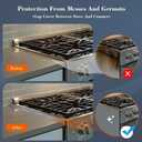 Stove Gap Covers,Stove Counter Gap Covers, Stove Gap Filler, Stainless Stove Gap Cover Retractable Lengths 13.8" to 27.5" for a Variety of Furnaces, Eliminates Gap Between Counter & Appliances