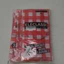 Eleclassi Red Gingham Checkered 6 Pack Premium Disposable Plastic Tablecloth 54 x 108 in - Plastic Table Cloth Disposable Tablecloth for Rectangle Table Up to 8 Feet