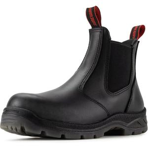 SUREWAY Men's Slip On Work Boots for Men,Upgraded Slip/Water Resistant,Electric Hazard,Fire Station Mechanic Work Boots/Shoes, Size 7.5