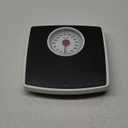 Taylor Battery Free Analog Scales for Body Weight, 330LB Capacity, Easy to Read Large 4.25-inch Dial, 10.3 x 10.6-inch Vinyl Mat Platform, Black