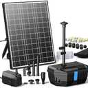 NFESOLAR Solar Water Fountain Kit, Pond Filter with 20W Solar Panel, 120 GPH Solar Water Pump, 4 Sprayers for Outdoor Pond 120-300 Gallons, Fish Tank and Garden Water Features N3212