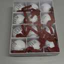 Christmas Ornaments Christmas Tree Christmas Balls Hanging Decoration, 12pcs Shatterproof Bow Christmas Balls Christmas Tree Decoration (White.)