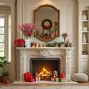 NoriStyle 10 Pcs Long Christmas Red Berry Stems with Leaves for Christmas Tree Table Decorations, 21.65 Inches Artificial Christmas Holly Berry Stems for Vases Home Indoor Wreaths DIY Decor (Red)