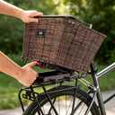CXWXC Bike Basket Rear with Handle, Quick Release Rear Rack Mount Basket, Large