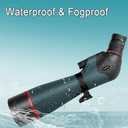 20-60x80 Spotting Scopes for Bird Watching, BAK4 Waterproof Spotting Scope for Wildlife Viewing Hiking Camping, HD Spotter Scope with Tripod Smartphone Holder and Carrying Bag