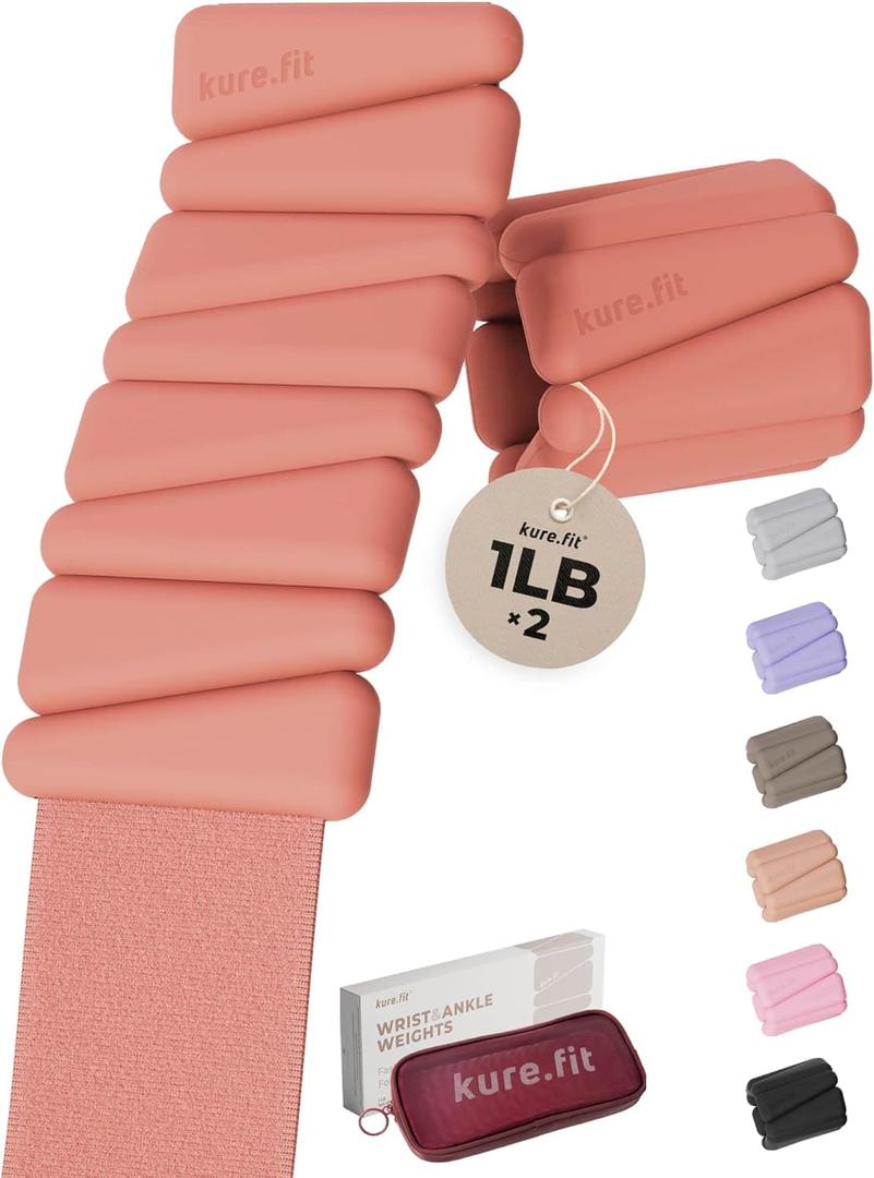 Pilates Weight | Wrist & Ankle Weights for Women | Weighted Bangles | 1LB/ 2LB Each (Set of 2)