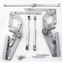 Kitchen Cabinet Door Flap Up Support Furniture Hinge, Lift Up Mechanism Support Vertical Swing Lifting Stay Strut, DIY Supplies (Color : 1 Set Buffer Support)