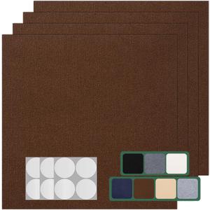 VallisCo Carpet Tile 30 Pack 12 X 12 Self Adhesive Carpet Floor Tiles Anti-Slip Squares Peel and Stick Floor Tile DIY Installation for Bedroom (Brown)