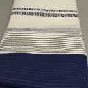 SIXDOVE Laundry Hamper, Large Woven Rope Tall Laundry Basket with Handles, 22" X 17" X 13", Decorative Storage Basket for Clothes and Blankets in Living room, Bedroom, Dark Blue& White