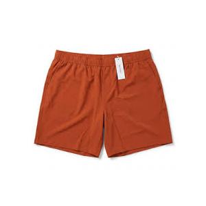 ODODOS Men's Athletic Shorts with Pockets 7" Quick Dry Lightweight Workout Gym Running Shorts, Rust, Small