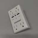 Wall Outlet Extender with Screw, 8 Way Outlets with 1680J Surge Protected, Multi Plug Wall Outlet with USB Ports, LED Indicator, 1875W Wall Mounted Surge Protectors for Dorm Room Office Kitchen (White)