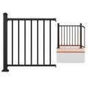 Egadis 1 Pack 36 in x 3 ft Modular Aluminum Porch and Deck Railing Kit