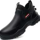 Men's Anti-Slip and Waterproof Work Shoes Comfortable Slip-on Shoes for Kitchen and Restaurant, Size: T100 