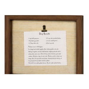 Framed “Drop Biscuits” Recipe Kitchen Wall Art (Farmhouse Style), 12 x 16 inches