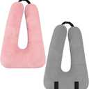 Travel Pillow, Travel Pillow for Kids, Sleeper Hold Pillow Travel, Removable U-Shaped Pillow for Adults and Children to Support Head and Body in The Back Seat of Long Car Trips (1 Pillow) (Pink and Gray(1 Pack))