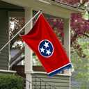 Tennessee Flag 3x5 Outdoor - Embroidered Design Heavy Duty Polyester with Sewn Stripes, Brass Grommets