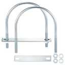 METALLIXITY U Bolts 2Sets (5/16"(M8)x4.48"x5.51"),Round U Bolt Kits U Clamp