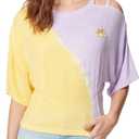 Women's Alora Single Cut Out Shoulder Elbow Sleeve Knit Top Pullover Standard, Size XL