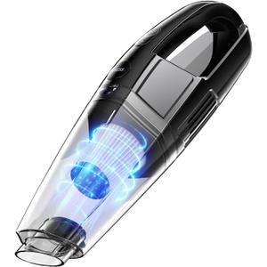Hand Vacuum Cordless 3-in-1, Car Vacuum with USB Charge, Handheld Vacuum Cordless Rechargeable with LED, HEPA Filter, 1.43 lbs Lightweight, Ideal for Car & Home Use