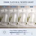 Modern Vanity Lights Dimmable Bathroom Light Fixtures Over Mirror Bathroom LED Vanity Light for Bathroom Living Room (Brushed Nickel,39.37Inch,5500K)